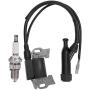 Ignition Coil + Spark Plug Replacement for Champion Power 196cc 6.5HP 3500 4000 Watt Gas Engine Generator