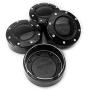 4PCS 102mm(4.02in)/95mm(3.74in) Car Wheel Center Caps Black Compatible with Mayhem Wheels
