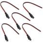 14AWG SAE Quick Connector/Disconnect Plug, SAE Automotive Extension Cable for Motorcycles, Trucks, Solar and Cars - 1ft/30cm 5Pieces