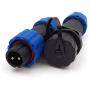 SD13 2pin Waterproof Power Connector, IP68 10A 380V High Voltage Circular Automotive Power Cable Connector (2PIN, Direct Plug x 3set)