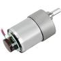 uxcell Gear Motor with Encoder DC 24V 530RPM Gear Ratio 18.8:1 D Shaft Metal Encoder Gear Motor Silver 37Dx52L mm for Robot RC Model DIY Engine