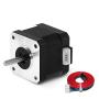 Usongshine Nema 17 Stepper Motor 42BYGH 1.8 Degree 1.5A 42 Motor (17HS4401S) 42N.cm (60oz.in) 4-Lead with 1m Cable and Connector for DIY CNC 3D Printer (Pack of 3)