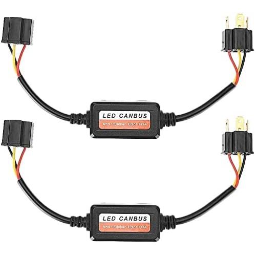 H4/9003 Canbus Decoder Conversion Kit, LED Conversion Kit Headlight Canbus Error Free Anti Flickering Resistor Decoder Warning Canceller for Headlight/Fog-light - Plug-N-Play, 2-Pack