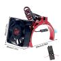 KWBRC 42mm Rc Motor Fan RC Cooling Fan Motor Metal RC Model Cooling Fan RC Heat Sink fan RC Electric Motor Heat Sink for 1515/1512/4268 /TENSHOCK 812 Motor of RC Model Car (Red)
