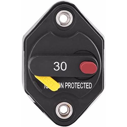 Heart Horse 30 Amp Circuit Breaker Fuse Inverter with Manual Reset Waterproof Inline Fuse Button Switch Holder for Truck RV Marine Trailer Trolling Motors Auto Boat ATV 12V-48V DC Heart Horse 30 Amp Circuit Breaker Fuse Inverter with Manual Reset Waterproof Inline Fuse Button Switch Holder for Truck RV Marine Trailer Trolling Motors Auto Boat ATV 12V-48V DC