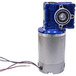 Bemonoc Electric 12V 60W High Torque DC Worm Gear Motor 60RPM with Gearbox Speed Reducer Ratio 30/1