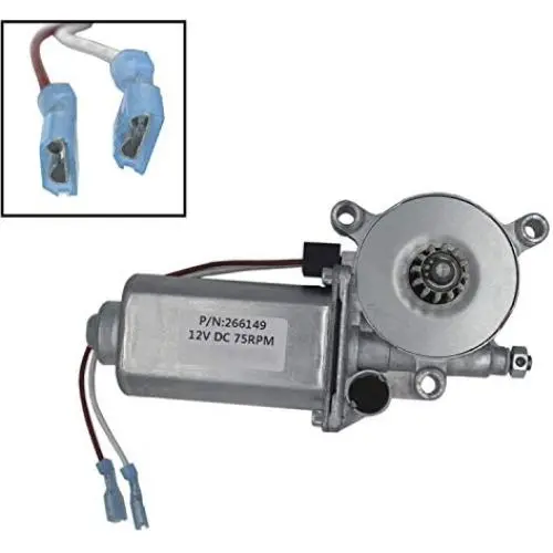 266149 RV Power Awning Motor Replacement Universal Motor 12-Volt DC 75-RPM Compatible with Solera Power Awnings Including Flat, Pitched and Short Assemblies