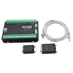 Mach3 Ethernet Motion Control Board DC 24V 3-6 Axis 1Pc Relay Network Ethernet Relay Controller 300kHz EC300 Stable CNC Control System Input Ports for Electric Mach3 Software(3-axis)
