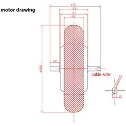 36V 350W Electric Scooter Conversion Kit 8 Inch Brushless Huv Motor Kit for Kick Scooter DIY Electric Trikke Speed Can Be 30KM/H
