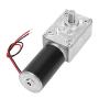 ViaGasaFamido Worm Gear Motor, DC High Torque Motor, Metal Reduction Gearbox Motor Reversible Electric Turbo Speed Reduction Motor with Ball Bearing 24V 8mm Shaft(100RPM)