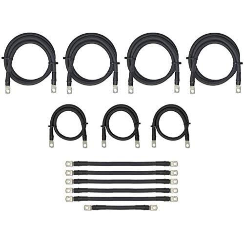 Aftermarket 4 Gauge Golf Cart Battery Cables Fits EZGO 36V 36 Volt TXT Golf Carts (Battery + Controller/Motor Cables) Complete 13 Piece Set