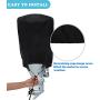Boat Motor Cover 600D Waterproof Outboard Motor Cover, Boat Engine Cover Universal Size Fits UP-20HP Black 6