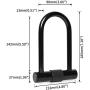 Olywan 4FT Bike U Lock Combination Heavy Duty Anti-Theft Secure Lock with Security Cable Includes Mounting Bracket for Motorcycle Mountain Electric Folding Bike Garage Fence Gate