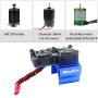 Hobby Fans RC Motor Heatsink with Double Cooling Fans 5V Aluminum Heat Sink Fit 540 550 3650 F540 Size Brushless Motor Engine Motor Heatsink for 1/10 RC Car Truck Buggy Crawler
