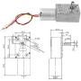 DC 12/24V Brushless Worm Motor Speed Reduction Gear Motor for Robots Locks DIY, Gear Motor 4~150Rpm (12V 90RPM)