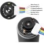 sourcing map Reduction Motor DC 24V 148RPM 12Kg.cm Worm Gear Motor with Encoder and Cable Self-Locking