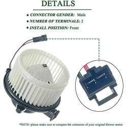 A/C Blower Motor Assembly for Buick LaCrosse Regal Chevrolet Cruze Malibu