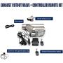 Electric Exhaust Cutout Valve Catback Y Pipe 1 pcs with One Controller Remote Kit (2.5inch)