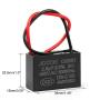 BEEYUIHF CBB61 Fan Capacitor 2.5UF 450V AC 50/60Hz 2 Wire for Fan/Ceiling Fan Motor Start Run Capacitance(Pack of 2Pcs) BEEYUIHF CBB61 Fan Capacitor 2.5UF 450V AC 50/60Hz 2 Wire for Fan/Ceiling Fan Motor Start Run Capacitance(Pack of 2Pcs)