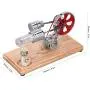 Stirling Engine Model Kit, Simple to Operate Stainless Steel Smoother Operation Zinc Alloy Multi Purpose Stirling Engine Motor Toy