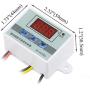 XINGYHENG XH-W3002 DC 110V-220V 1500W 10A Microcomputer Digital Temperature Controller Digital Display Thermostat Control Switch and NTC 10K Thermistor Sensors Temperature Probe (110-220V 1500W)