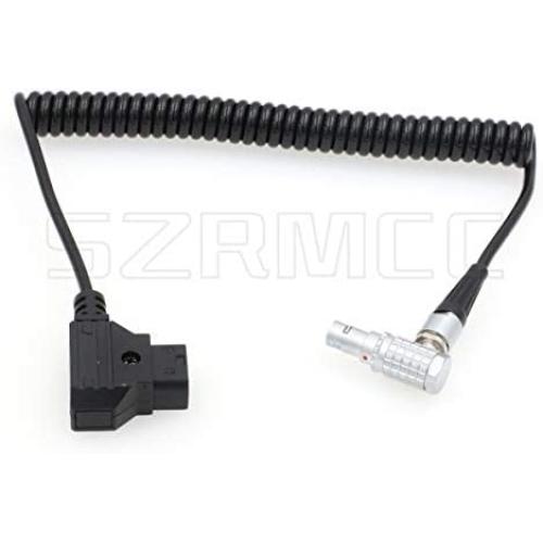 SZRMCC D-tap 2 Pin Male to 0B 6 Pin Coiled Power Cable for DJI Wireless Follow Focus Motor Unit