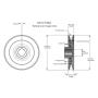 Terre Products - V-Groove/V-Belt Drive Pulley, 3.5 Outside Diameter, 1/2