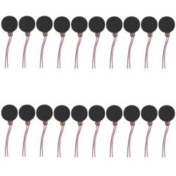 AEDIKO 20pcs Mini Vibration Motors DC 3V 12000rpm Self Adhesive Flat Coin-Button Motors 10 x 2.7mm for Mobile Cell Phone Pager Tablet Household Appliances
