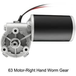 uxcell DC24V 80W 100RPM 8N.M Reversible Worm Gear Motor High Torque Speed Reducing Electric Gearbox Motor-JCF63R