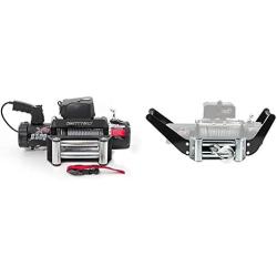 Smittybilt 9500 lb 97495 XRC GEN2 Winch-9500 Pound Load Capacity + 2811 Textured Black Winch Cradle for 8,000 lb. - 12,000 lb. Winches