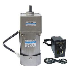 Bemonoc 200W AC Geared Reducer Motor 110V 50/60HZ 108 RPM High Torque with Speed Controller Adjustable CW CCW Printing Industry