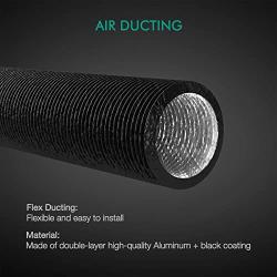 MARS HYDRO 6 Inch Inline Duct Fan 350CFM - Inline Fan with Temperature Humidity Controller, 6 inch 8 Feet Aluminum Ducting, Flexible Ducting for Heating Cooling Ventilation and Exhaust Ventilation