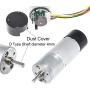 BEMONOC 25GA370 Encoder Metal Gearmotor 12V DC 25RPM Gear Motor with Encoder for Arduino and 3D Printers