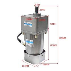 Bemonoc 200W AC Geared Reducer Motor 110V 50/60HZ 108 RPM High Torque with Speed Controller Adjustable CW CCW Printing Industry