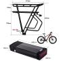 Jieoto 48V 36V Ebike Battery 12AH 15AH 18AH 20AH 22.5AH 24AH 25AH 27AH 30AH 33AH Lithium-Ion Electric Bike Battery Pack for 200W to 1000W Bike Motor for Mountain Bicycle Cross Bike