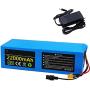 Wnicek 52V 22000mAh Ebike Battery Waterproof PVC Lithium-ion Battery Pack with BMS+ Charger Fit for 1000W 750W 500W 350W 250W 200W Ebike Motorcycles Tricycles Motor