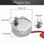 Fielect Synchronous Motor AC 24V 4-5RPM Turntable Motor CW/CCW Direction 4W TYC-50 Horizontal Hole Shaft