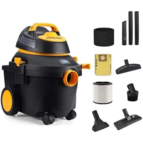Shop-Vac 4 Gallon 5.5 Peak HP Wet/Dry Utility Vacuum with SVX2 Motor Technology, 3 in 1 Function Portable Shop Vacuum with Cart, Attachments, 5914000