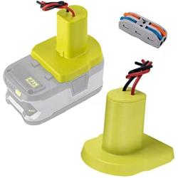 Power Wheels Adaptor for Ryobi 18V P108 P107 P102 Battery Dock Power Connector Rc car Rc Truck 12 Gauge Robotics