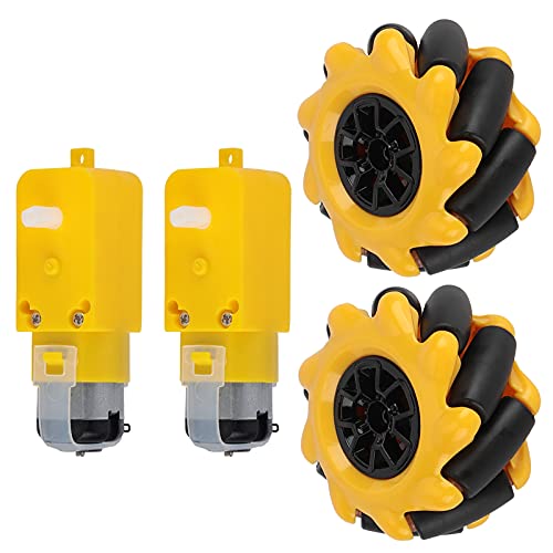 FTVOGUE Mecanum Wheel + for TT Geared Motor DIY Smart Robot Car Parts 48mm,Motor