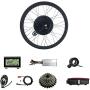 SCHUCK 48V 1000W Rear-Rotate kit, 20inch LCD3 Display, Black Wheels, Snowmobile Fat tire Bicycle Electric Modification kit