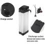Jieoto Ebike Battery 24V 36V 48V/ 10AH 12AH 13AH 15AH 17.5AH 20AH 21AH Electric Bike Li-ion Battery Electric Bicycle Down Discharge Battery Pack for 250W 350W 500W 750W 1000W Motor