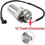 3 Bolt 12 Teeth Starter Motor with Solenoid Relay, for 125cc 110cc 100cc 90cc 70cc 50cc ATV Dirt Bike Pit Bike Dune Buggy Sandrail Quad 4 Wheelers SSR Roketa Taotao Coolster Jonway SunL Go Karts