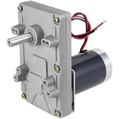 uxcell 24V DC 70 RPM Gear Motor High Torque Electric Reduction Gearbox Eccentric Output Shaft