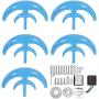 1200W Wind Turbine 5 Blade Wind Vertical Axis Generator Blue Electricity Producer Equipment for Boats Terraces Cabins or Mobile Houses Charging (24V)