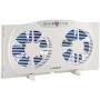 Lasko W09560 Bluetooth Enabled Twin 9-Inch Window Fan with Independent Electrically Reversible Intake & Exhaust Motors with Thermostat and Timer for Bedroom Indoor Home Use, White