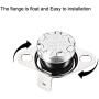 uxcell KSD301 Thermostat 115°C/239°F 10A N.C Adjust Snap Disc Temperature Switch for Microwave,Oven,Coffee Maker 2pcs