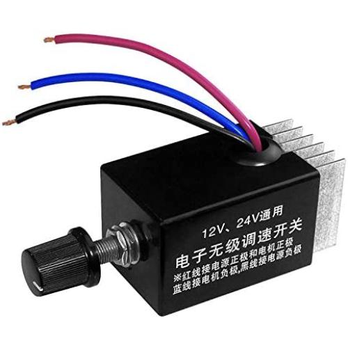 DC Motor Speed Controller Universal DC 12V 24V 10A Electronic Stepless Speed Regulator Switch for Car Truck Fan Heater Control DC Motor Speed Controller Universal DC 12V 24V 10A Electronic Stepless Speed Regulator Switch for Car Truck Fan Heater Control