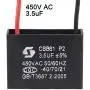 uxcell Ceiling Fan Capacitor CBB61 3.5uF 450V AC 2 Wires Metallized Polypropylene Film Capacitor 43x31x18mm for Electric Fan Pump Motor Generator