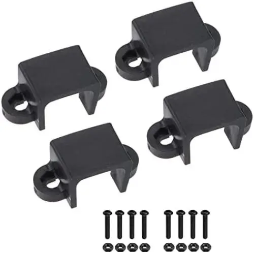 MECCANIXITY Motor Mounting Bracket Motor Base 11.5mm Black with Screws Nuts for N20 Micro Gear Motor 4 Pack